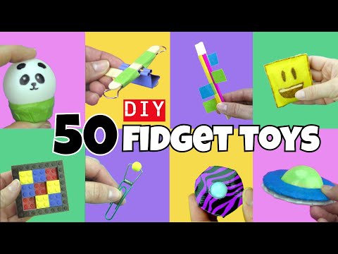 50 AWESOME DIY FIDGET TOYS for you to make - POP IT FIDGETS- FIDGET TOY COLLECTION-STRESS  RELIEVERS