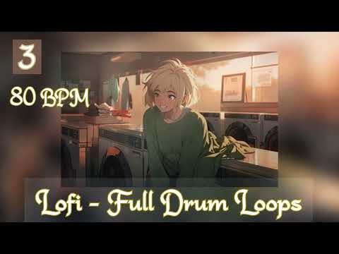 [FREE Lofi Sample Packs] 80 BPM Serpent Lofi Full Drum Loops 3 | Free Download Stock Drum Samples
