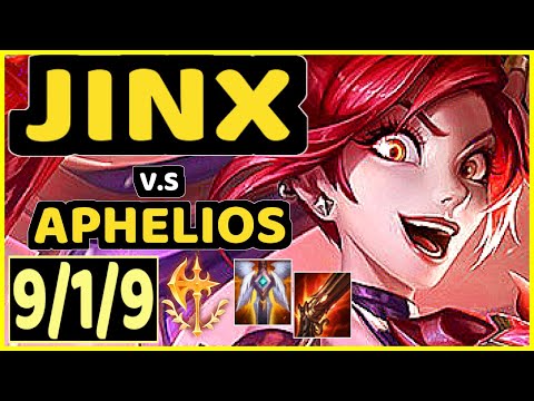 GANKZERO (JINX) vs APHELIOS - 9/1/9 KDA BOTTOM ADC CHALLENGER GAMEPLAY - KR
