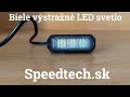 Výstražné LED svetlo 12V / 24V - 3 x 3W LED biely Predátor / ECER10 (80x28x19mm) - Video Youtube