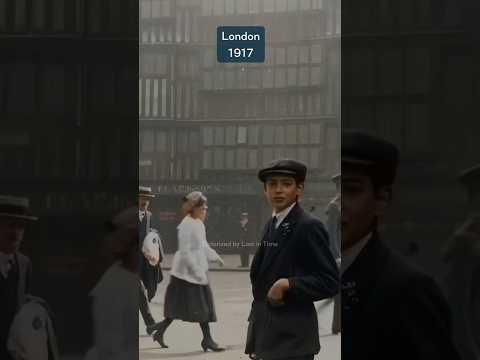 107 years ago in London!❤️ Colorized and upscaled footage