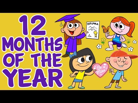 Funny kid cartoons - 12 months in a year