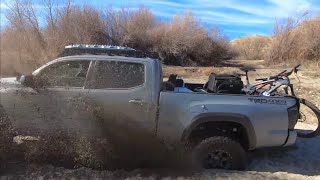 GETTING STUCK IN THE RIVERBED!🤦🏽‍♂️ MAXTRAX RECOVERY BOARDS FOR THE WIN!!