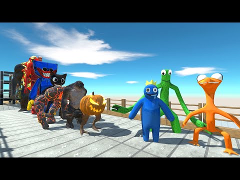 Rescue Rainbow Friends (Yellow) DEATH RUN - Animal Revolt Battle Simulator
