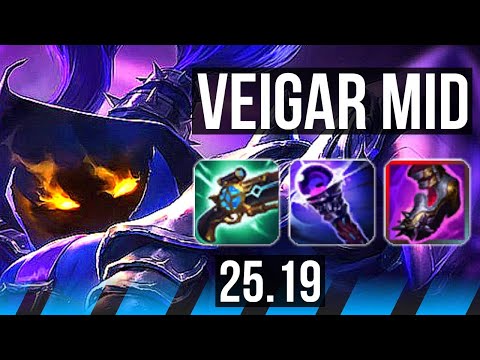 VEIGAR vs HWEI (MID) | 13/1/9, 900+ games, Godlike | EUW Master | 25.19