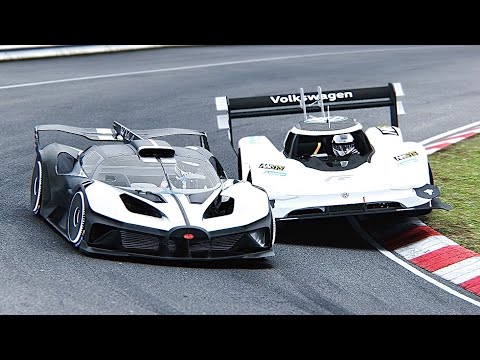 Bugatti Bolide vs Volkswagen I.D. R Pikes Peak at Nordschleife