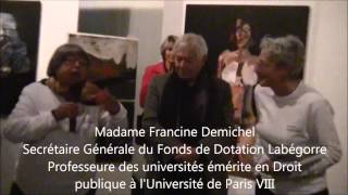 preview picture of video 'Francine Demichel - Inauguration Fonds Labegorre - Artiste Serge Labégorre - 28 11 2014 - Seignosse'