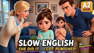 My Little Sister Makes Mistakes… But I Get Punished | Slow English Story for Beginners