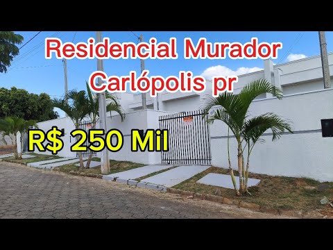 3 CASAS A VENDA EM CARLÓPOLIS PR, RESIDENCIAL MURADOR, R$ 250 MIL 