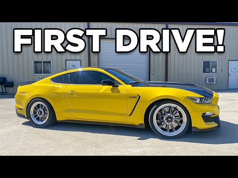 NEW WHEELS & TIRES ON MY SUPERCHARGED SHELBY GT350!! (FIRST DRIVE)