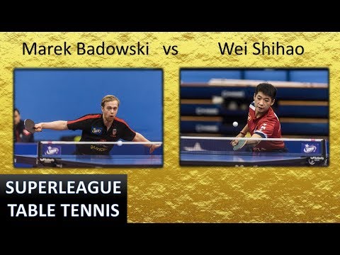 Marek Badowski vs Wei Shihao [Highlights Full HD Table Tennis] #lottosuperliga