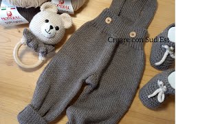 salopette orso yoghi / pantaloni si ferri per neonati