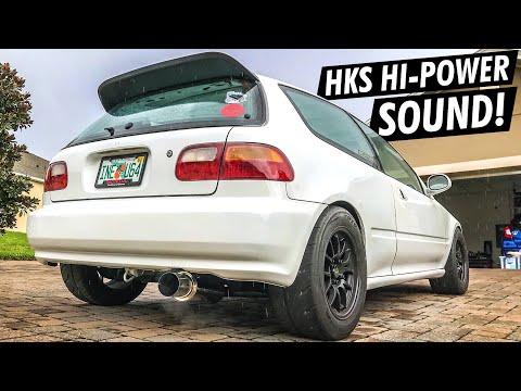 HKS Hi-Power Exhaust PURE SOUND CLIPS | Civic First Drive