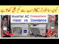 Dc Inverter Air Conditioner 1.5 Ton Electricity Comparison Haier and Dawlance