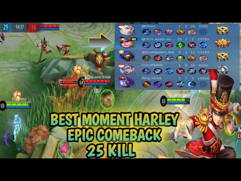 HARLEY BEST BUILD AFTER UPDATE [Top 4 Global Harley] EPIC COMEBACK- Mobile Legends