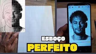 Como fazer esboço perfeito utilizando a técnica Grid _ Tutorial passoa passo de como fazer esboço.