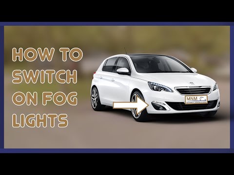 how to switch on fog lights in a Peugeot 308