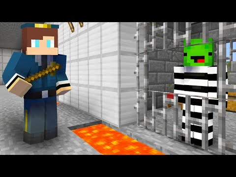 Mikey Escapes The Security Prison in Minecraft