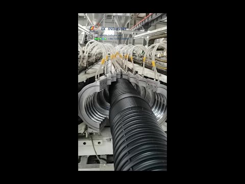 HDPE Double Wall Corrugated Pipe Machine Running