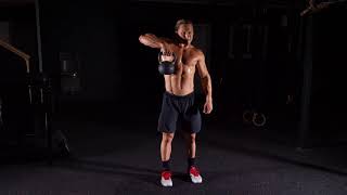 Single Arm Kettlebell Upright Row exercise video thumbnail