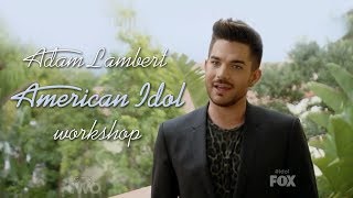 HD Adam Lambert as a mentor - American Idol Workshop 2014-02-19 (Only Adam&#39;s parts)