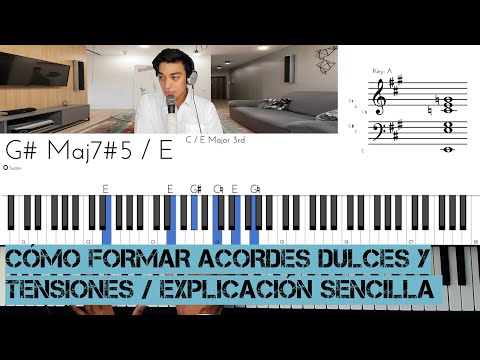 Como Formar Acordes Dulces y Tensiones (Sus2, Sus4, Aug, Maj9....) Tutorial Piano / Jean Steev🎹🎧