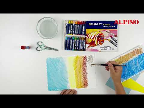 Pinta papeles con ceras acuarelables Manley y conviértelos en collages