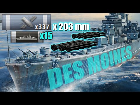Des Moines - the ART of CARRY - 3.5k BXP - World of Warships