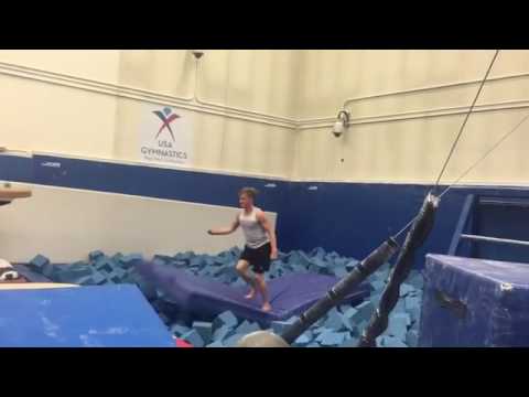 NEED WATCH! New G or H value skill on floor (double front with half twist layout) by Eddie Penev