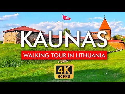 🇱🇹 Kaunas Walking Tour Lithuania in 4K Video. Explore from the Old Town to Kaunas Castle