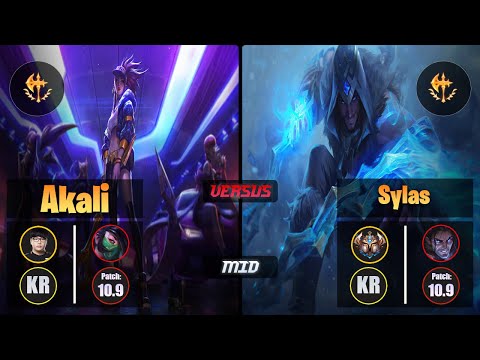 Lava AKALI (Mid) [Conqueror] VS SYLAS - Challenger KR Patch 10.9
