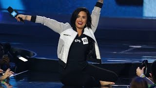 Demi Lovato Trips &amp; Falls At We Day Performance