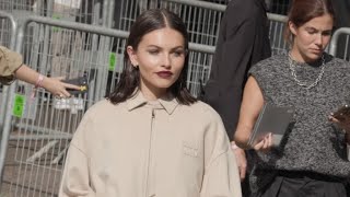 Thylane Blondeau at the Miu Miu Womenswear Spring/Summer 2024 Fashion show in Paris