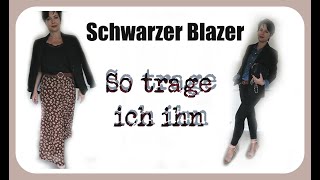 12 OUTFITS mit SCHWARZEM BLAZER - Ü45 TRY ON - H&M - Mango I So trage ich ihn im Herbst KatisWeltTV