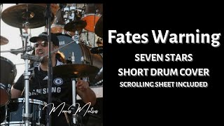 Fates Warning - Seven Stars (Short drum cover-scrolling sheet included.)