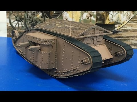 Building The Takom 1/35 British MK I Female WW I Tank complete build and review.