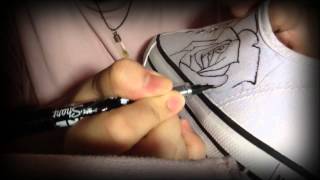 Sharpie Fabric markers on Shoes