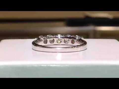 1 carat diamond band set in 14K white gold
