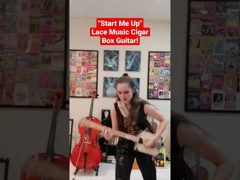 Rolling Stones "START ME UP" on Lace Cigar Box Guitar! #shorts