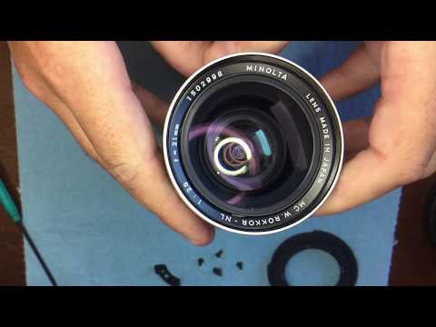 EDMIKA Minolta MC W. ROKKOR - NL 21mm 2.8 EF mount conversion tutorial