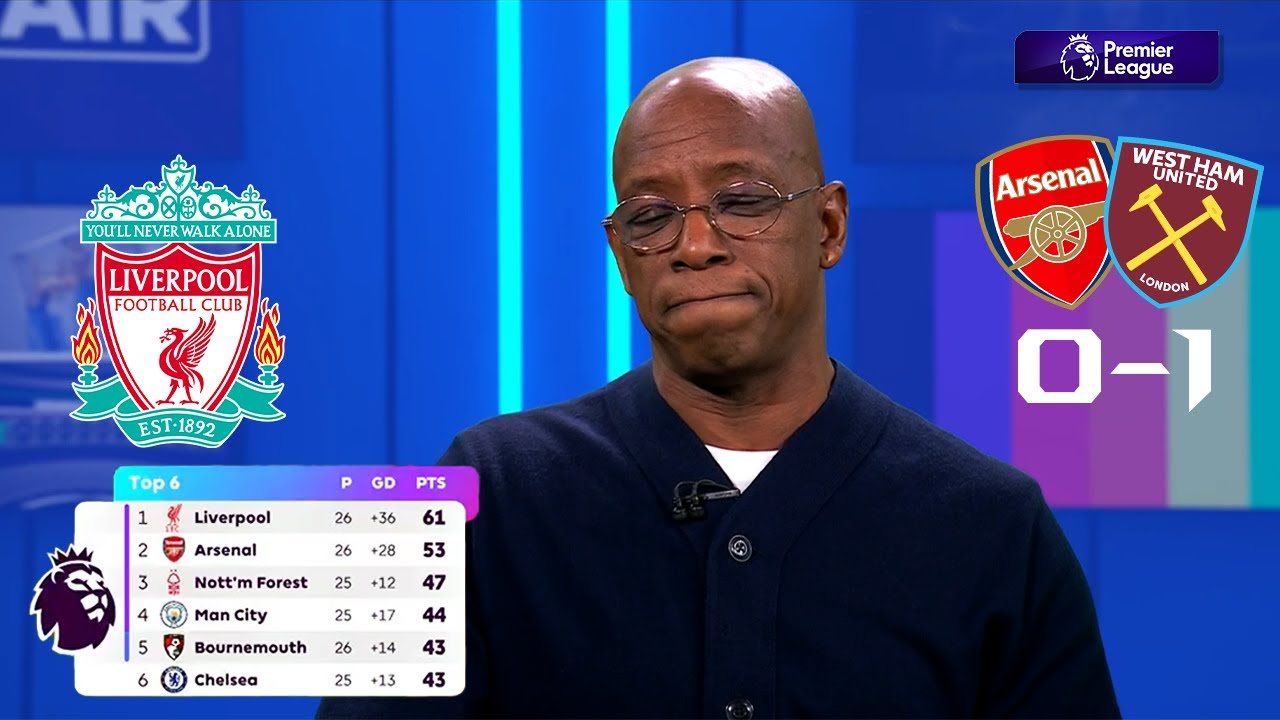 Arsenal vs West Ham 0-1 Ian Wright Go Angry - Liverpool 99% will Win the Premier League