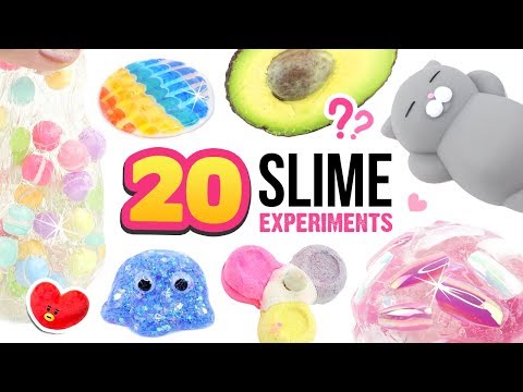 20 NEW SLIME EXPERIMENTS! Mixing MORE Crazy Things Into Clear Slime! Satisfying ASMR DIY Slime Dares Video