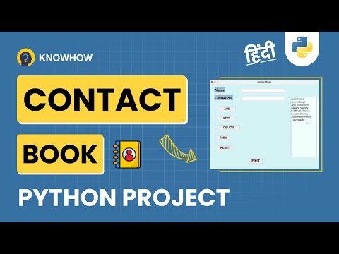 Create Contact Book App Using Python In Hindi Step By Step Tutorial Python Project