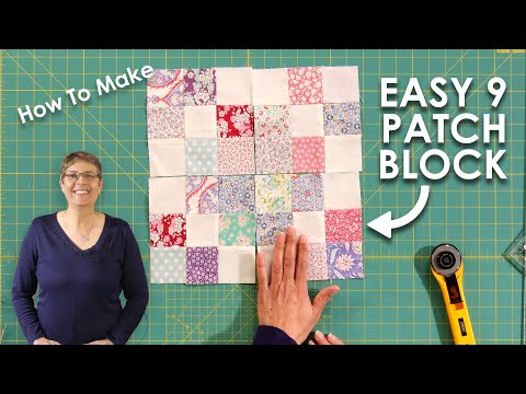 🟥 The Easy Quilt Nine Patch Block 🟦 Quilt pattern for beginners 🟥 It really is easy! 🟩