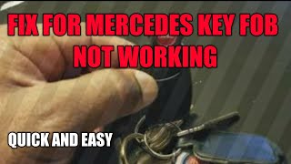 Fix For Mercedes Key FOB Not Working