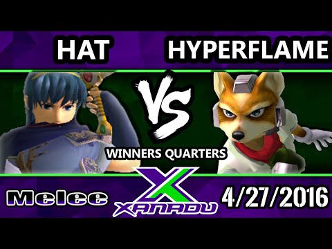 S@X 147 - Hyperflame (Fox) Vs. Hat (Marth) SSBM Winners Quarters - Smash Melee