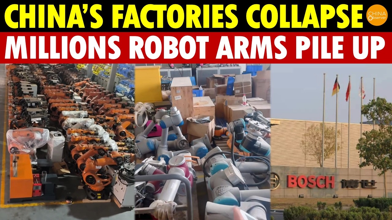 Foreign Investment Drops 78%, China’s Factories Collapse, Robot Arms Pile Up, Bosch Closes Plants