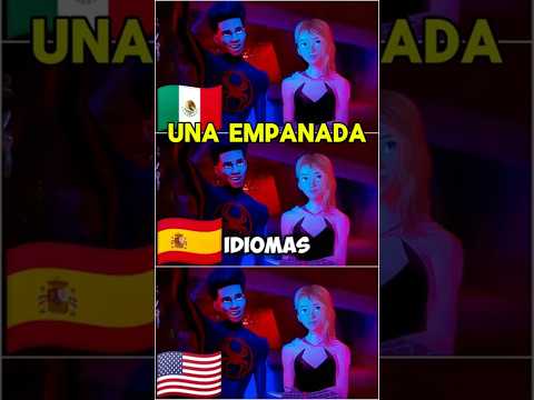 😂LA EMPANADA DE MILES Pero En 3 Idiomas #spiderman #acrossthespiderverse #curiosidades