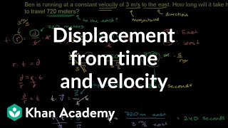 Displacement from Time and Velocity Example