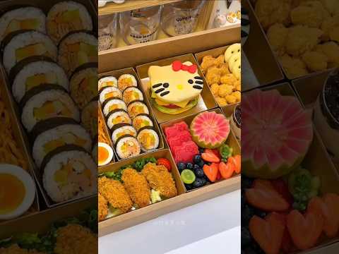 Make a giant bento box to go on a summer picnic with my sister #summer #picnic #bento